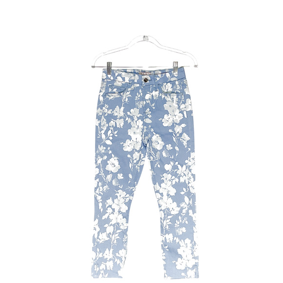 7 All Mankind Floral Cropped Jeans - Picture 1 of 4